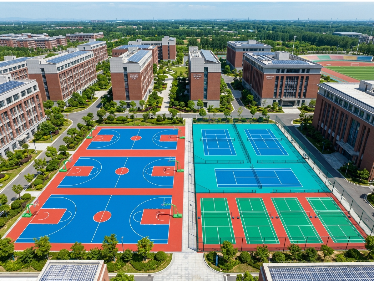 宜春市硅PU球场预制型塑胶跑道 - 价格